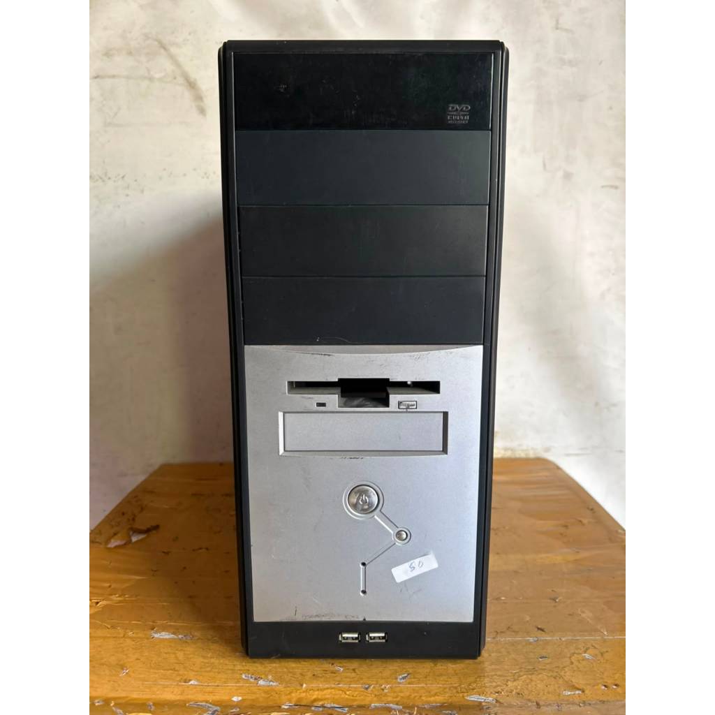 Casing Komputer / PC Desktop Sim-X Hitam Silver Bekas