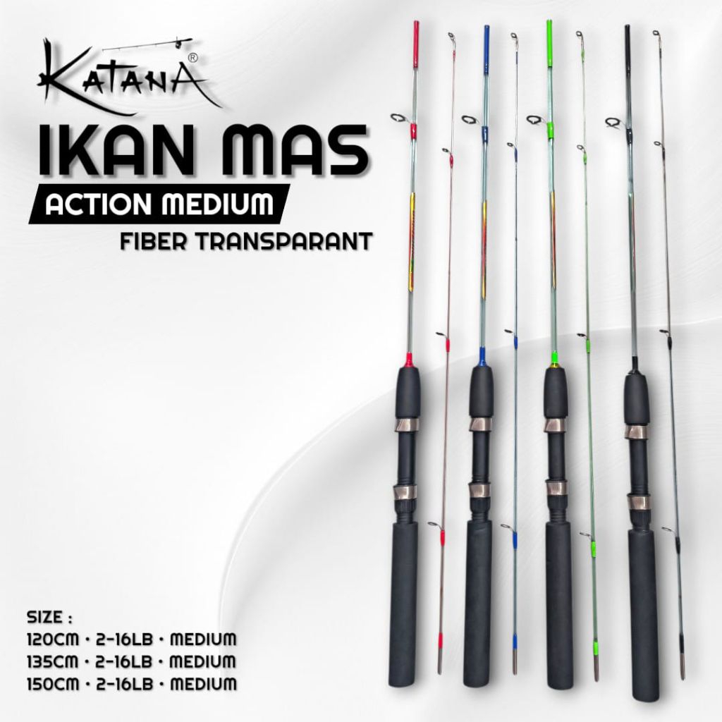 Joran Pancing Fiber Bening Katana Ikan Mas Panjang 120 135 150cm
