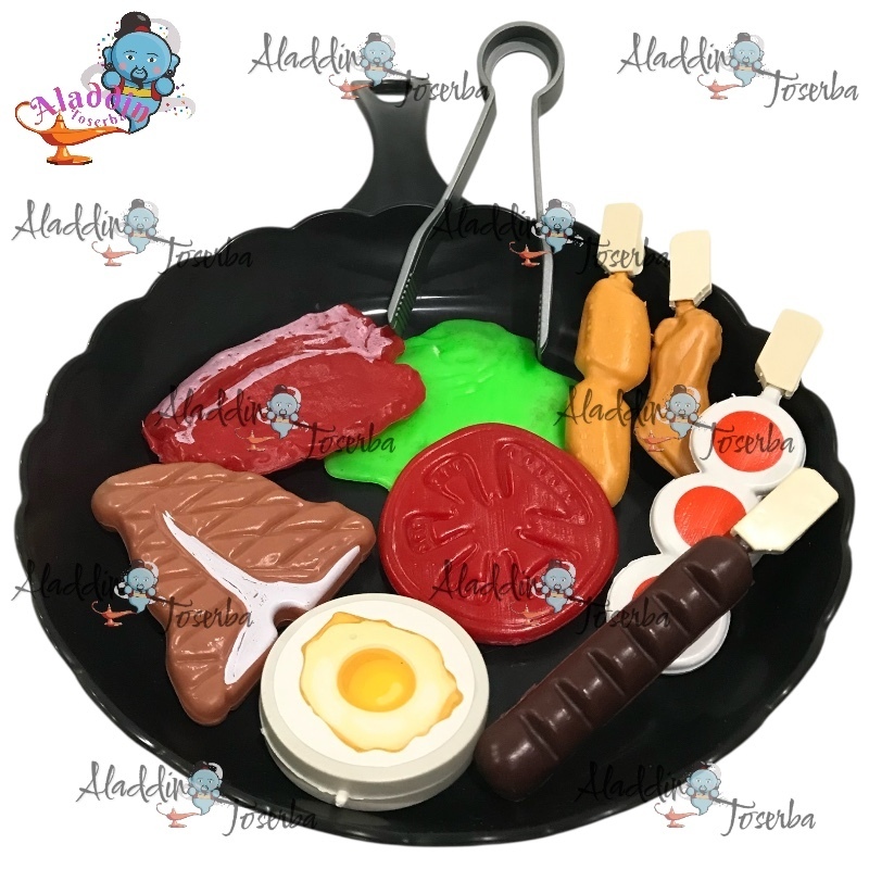 MAINAN ANAK HOT BBQ DESERT DAN FAST FOOD - MAINAN GRILL DELICIOUS BBQ - MAINAN MASAK-MASAKAN BBQ