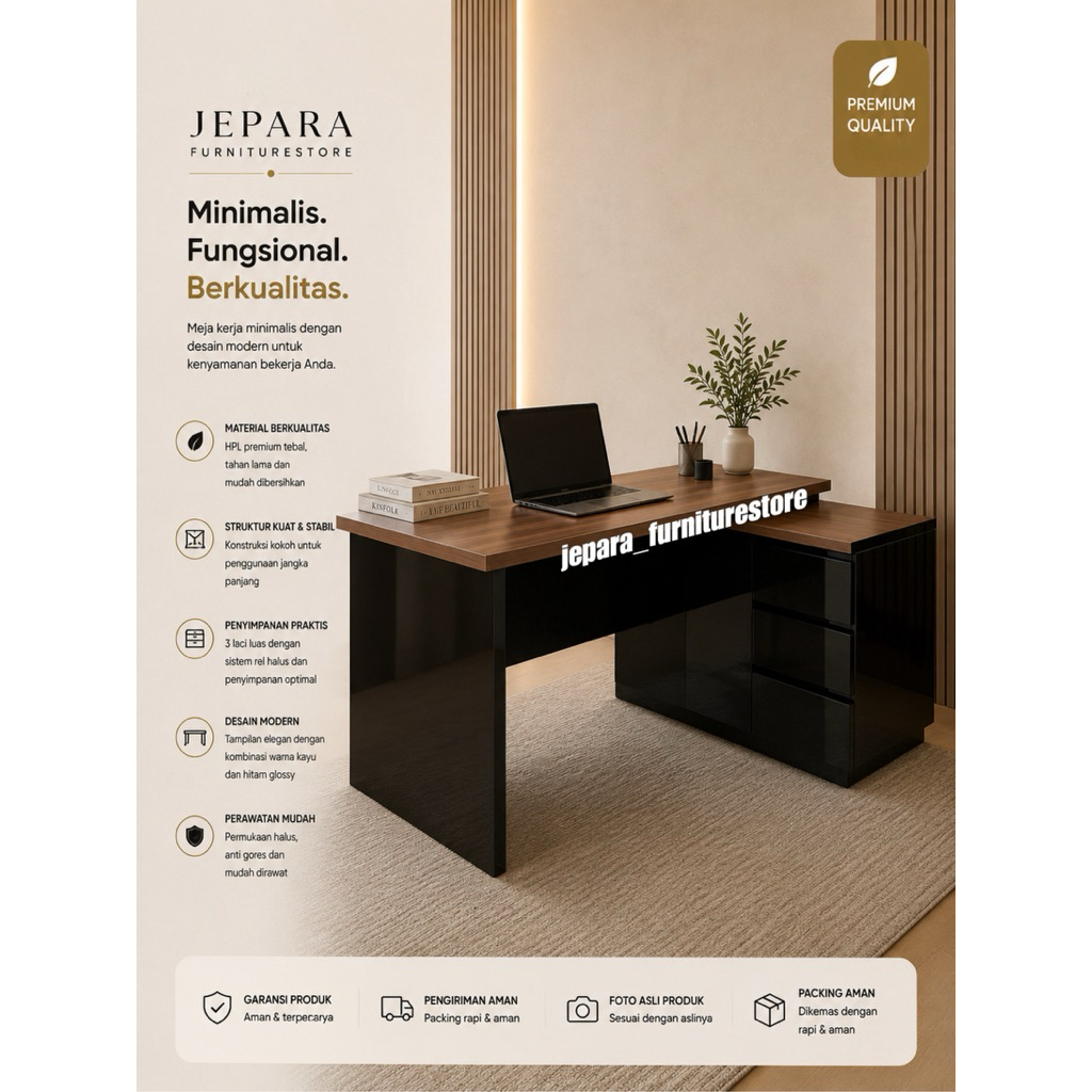 meja direktur HPL  | meja kerja