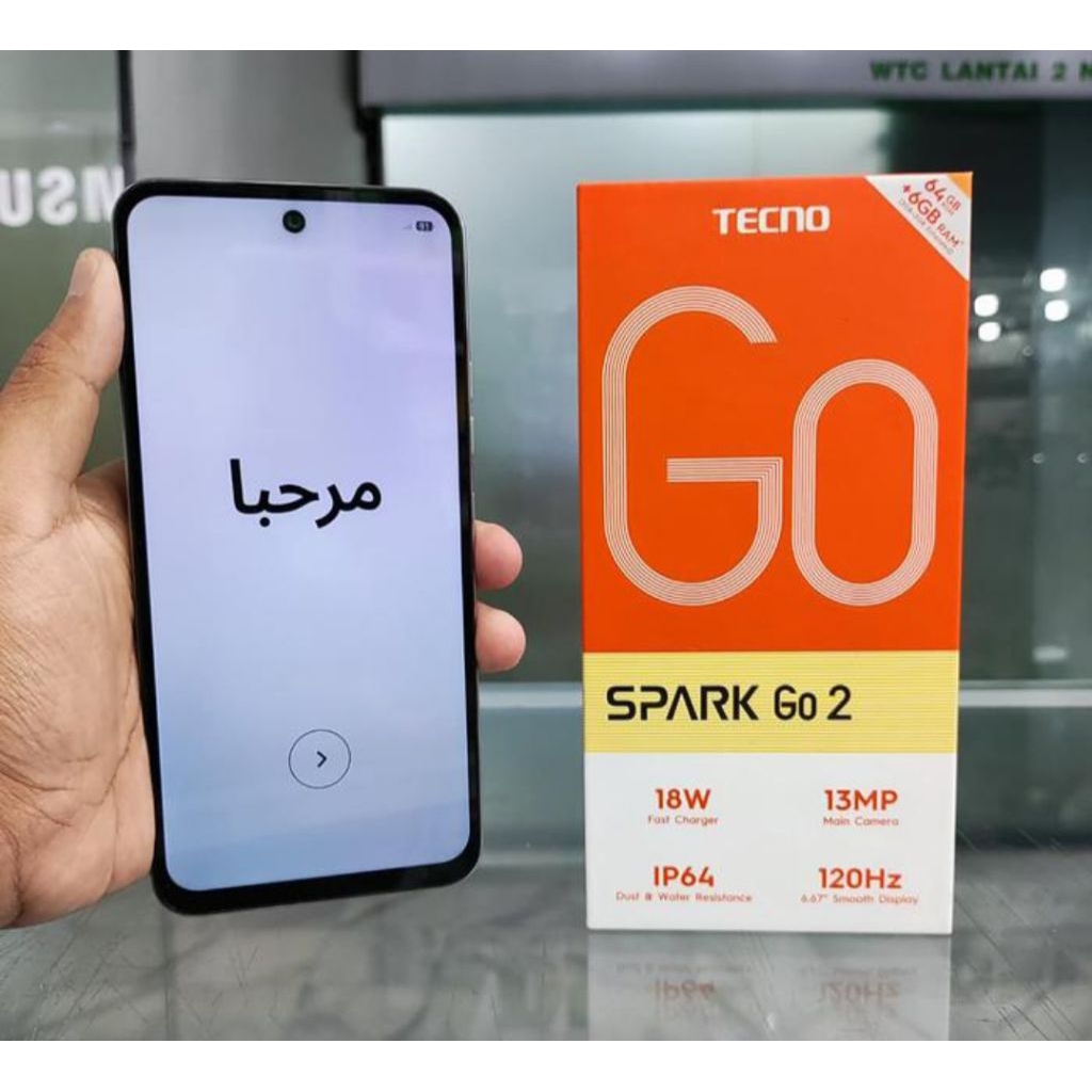 TECNO SPARK GO 2 RAM 3/64GB # 4/64GB # 4/128GB SECOND MULUS ORIGINAL KUALITAS 100%