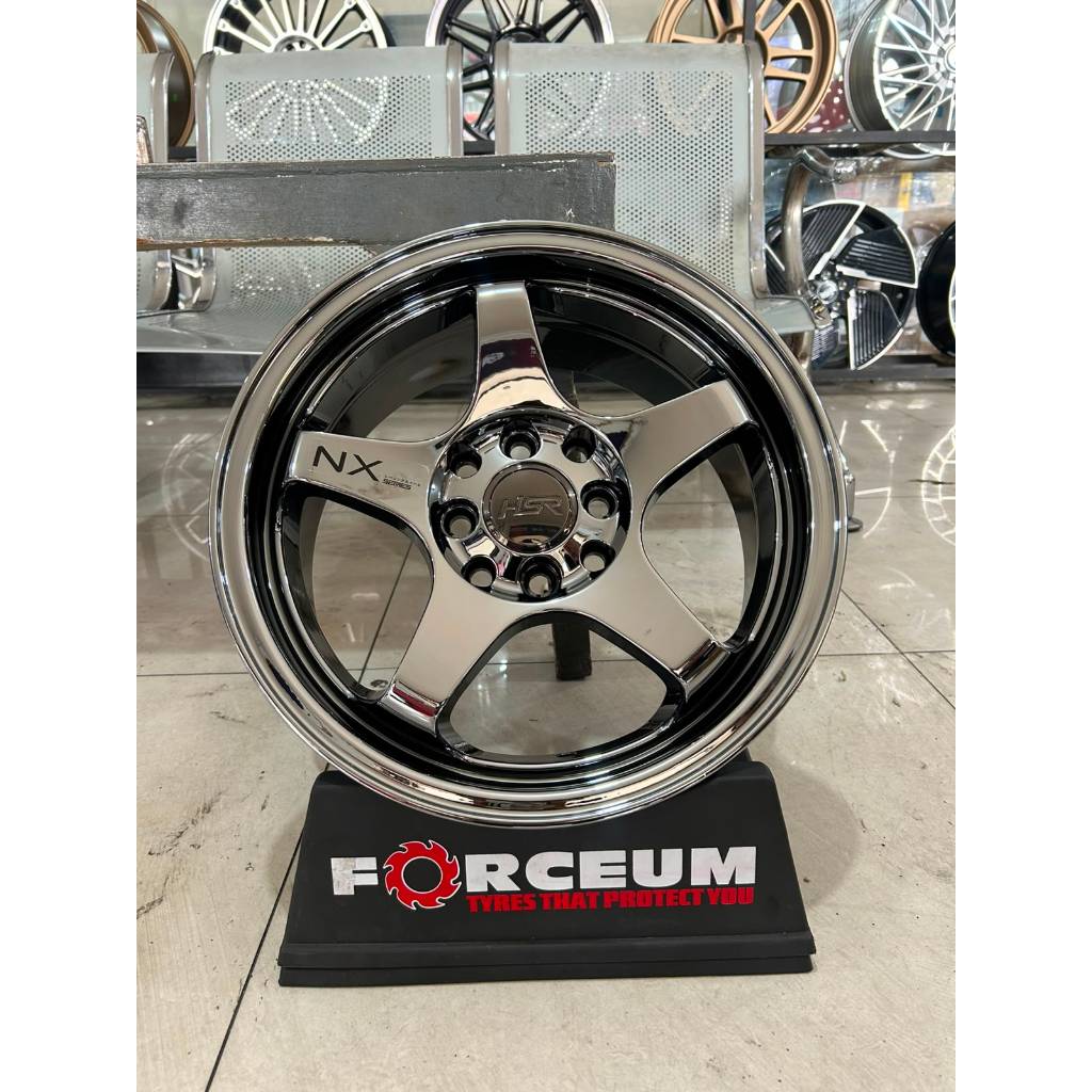 VELG MOBIL RACING HSR KAILOLO R15 PCD 4X100/114,3 WARNA BLACK CHROME