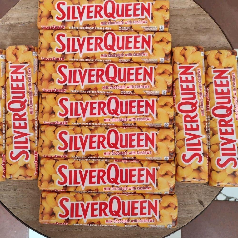 10 COKELAT ASLI SILVERQUEEN 1 Box Isi 10 Pcs, Medium
