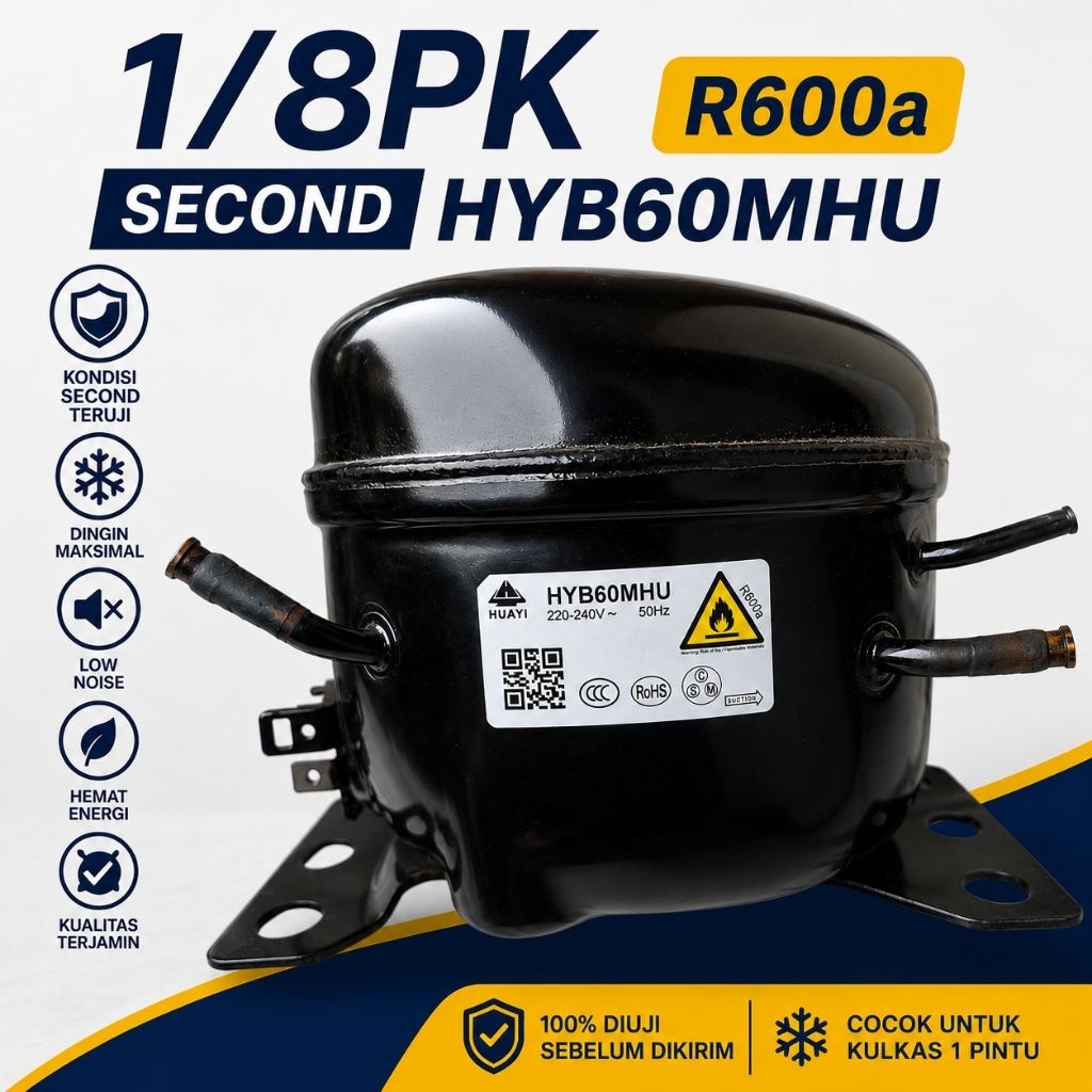 Kompresor Freezer 100L Gea 1/8pk HYB60MHU Original