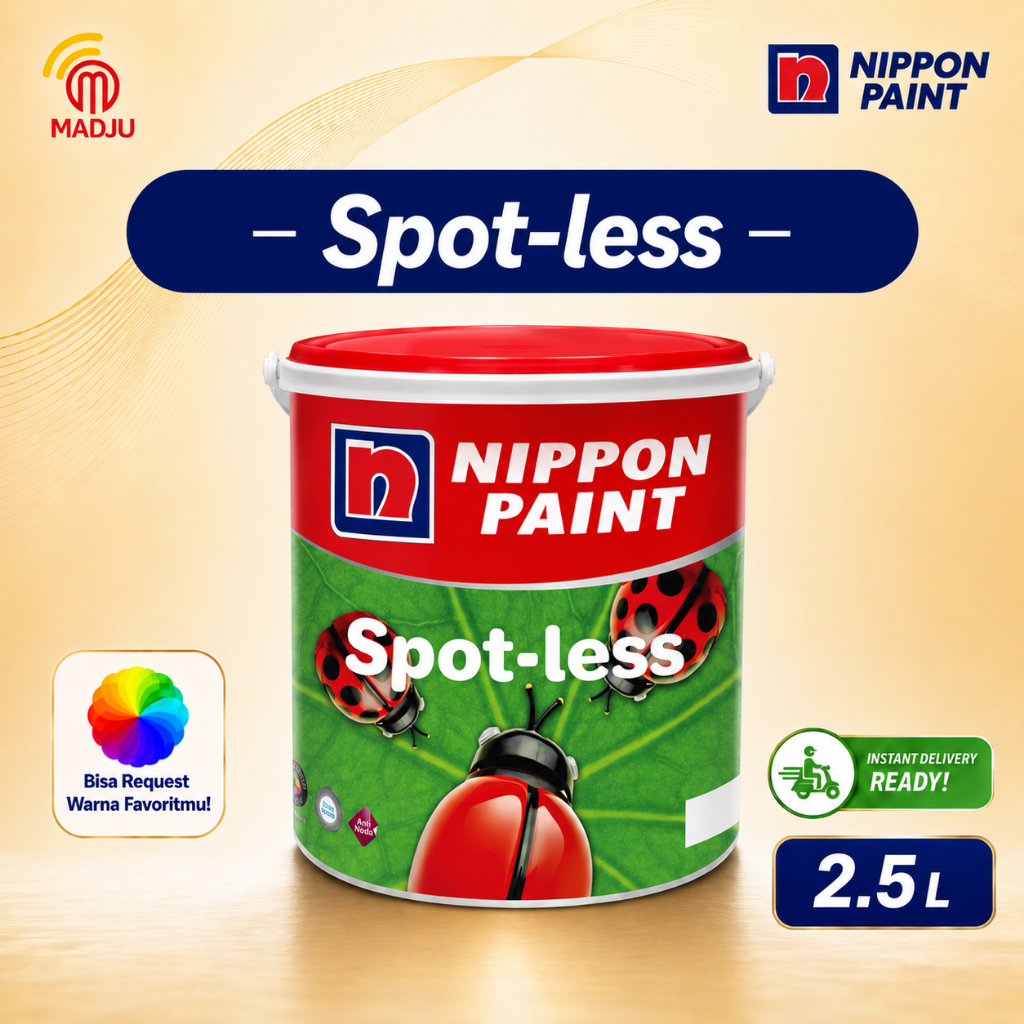 Nippon Paint Spotless 2.5 Liter Cat Tembok Anti Noda / Cat Dinding Interior Premium Original
