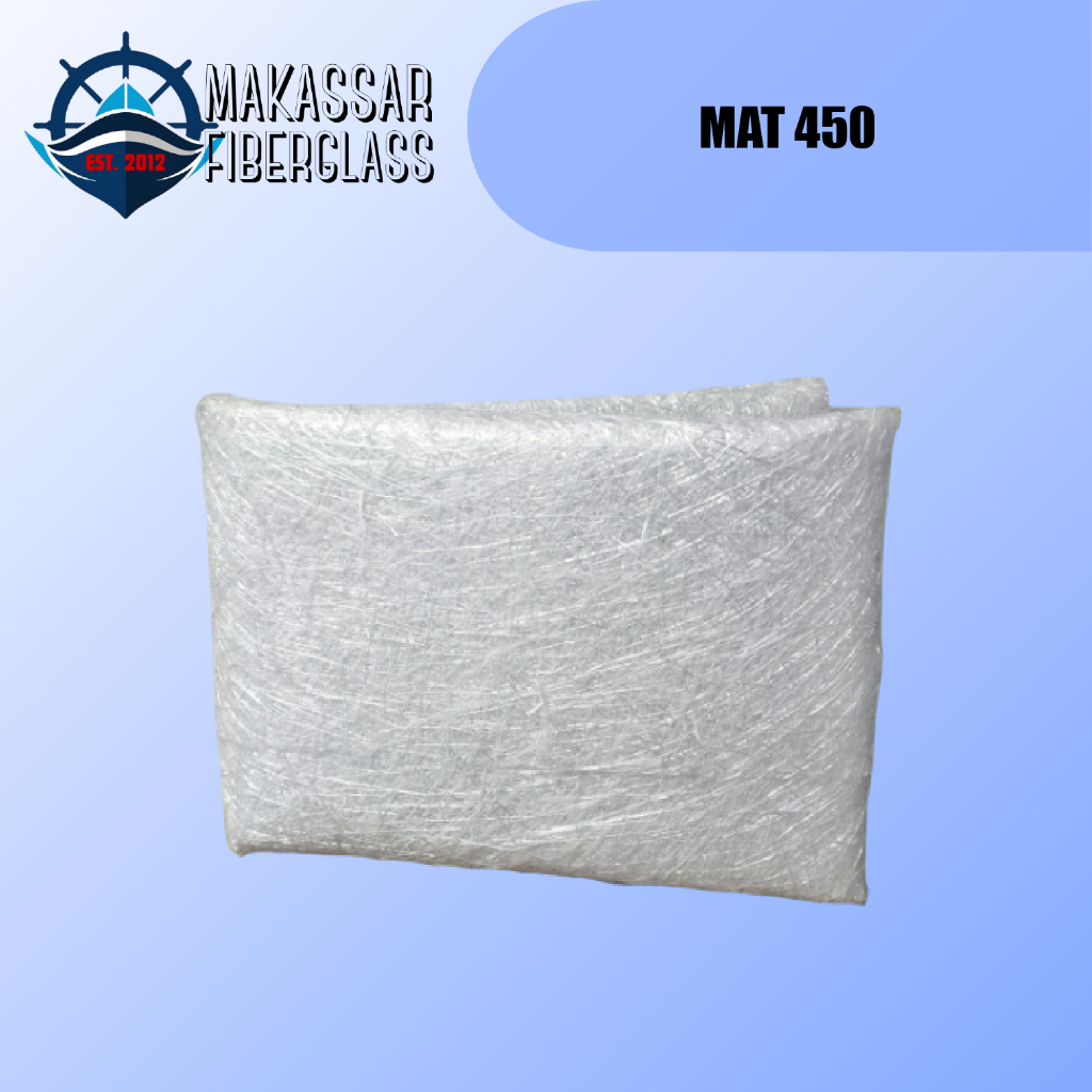 SERAT FIBER MAT 450 (1 KG) / SERAT KAIN HALUS FIBERGLASS JUSHI / BAHAN WATERPROOFING ANTI BOCOR