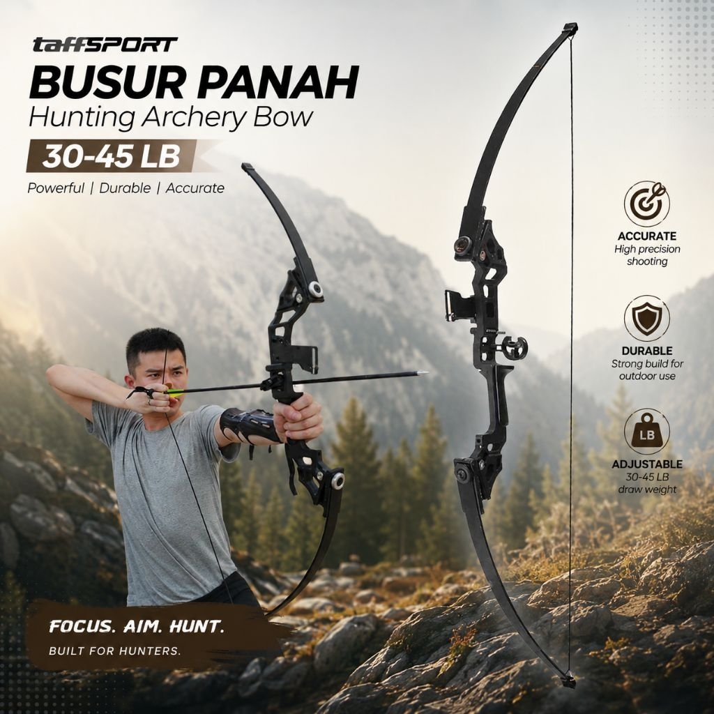 Busur Panah Hunting Archery Bow 30-45 LBS