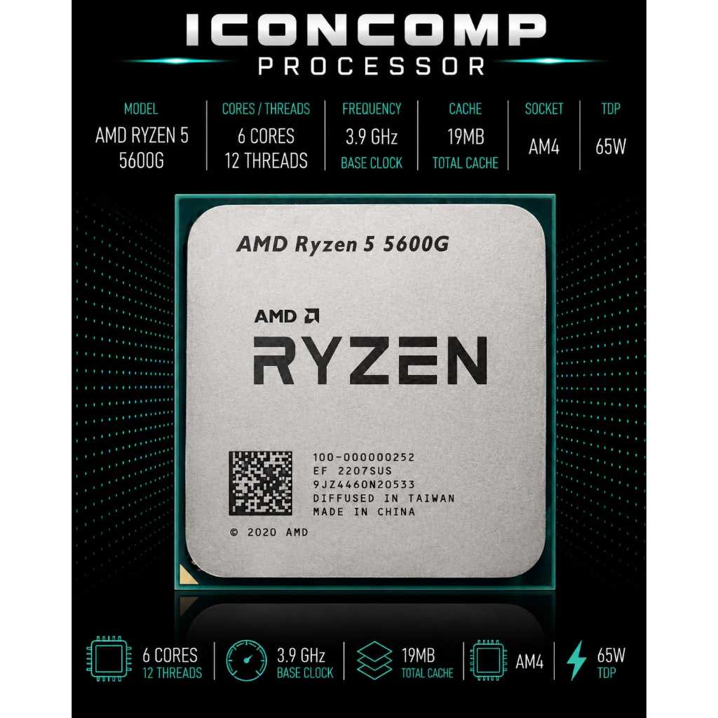 PROCESSOR AMD RYZEN 5 5600G TRAY SOCKET AM4