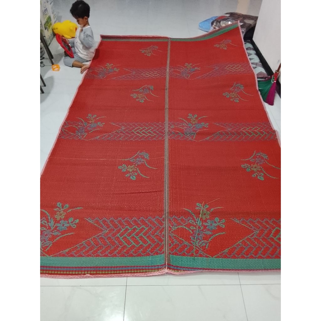 Tikar Ika Tunggal 200x300 cm | Tikar Lipat Plastik Premium | Alas Lantai Serbaguna Tebal