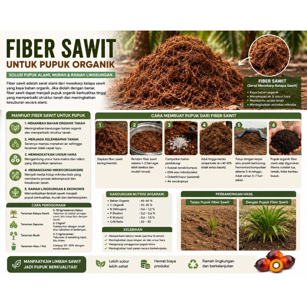 Fiber Serat Sawit 1kg