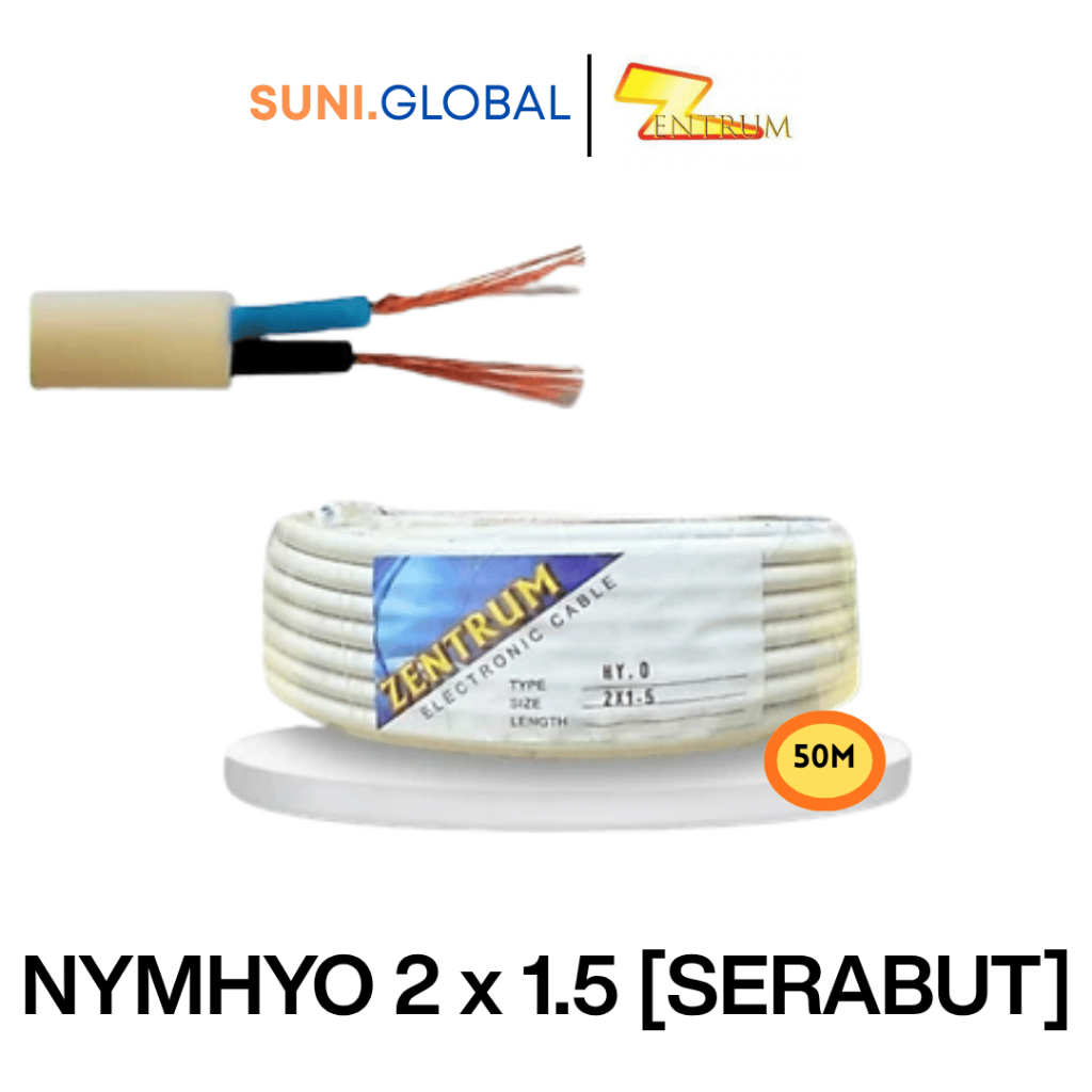 ZENTRUM KABEL listrik serabut NYMHYO 2x1.5