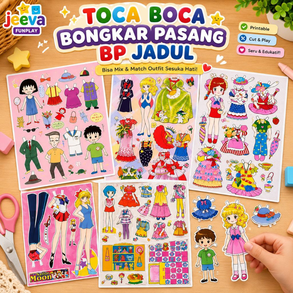 JEEVAFUNPLAY bepe bepean LAMINASI Mainan BP Jadul mainan Bongkar pasang jadul Nostalgia 90an mainan 
