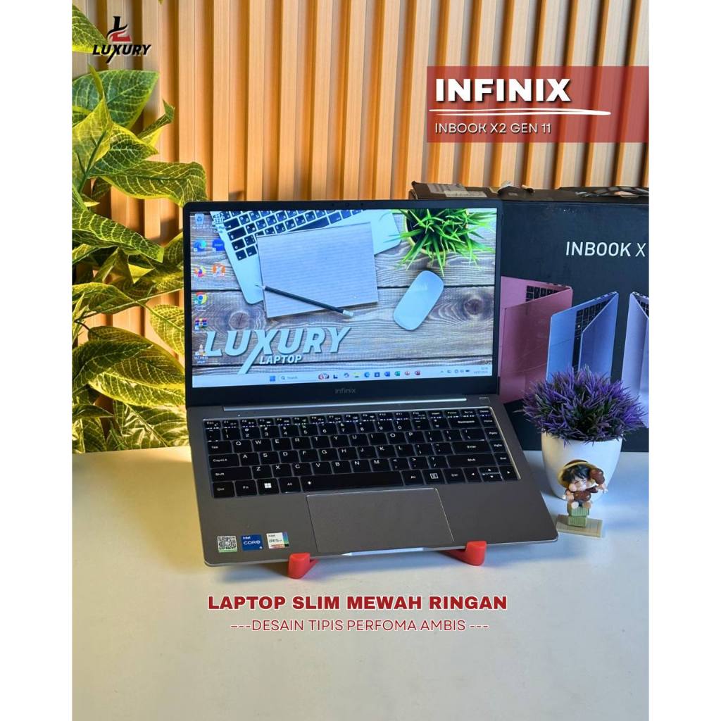 LAPTOP INFINIX INBOOK X2 GEN 11 SLIM CORE I5 SSD 512GB RAM 8GB BACKLIGHT LAYAR 100% sRGB SECOND