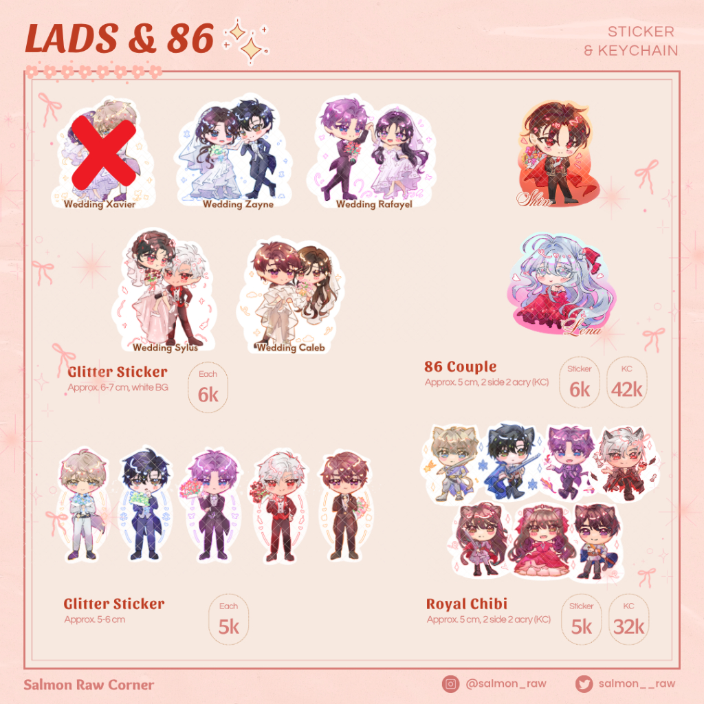 Love and Deepspace LADS Royal Wedding Series 86 Shin Lena Glitter Sticker