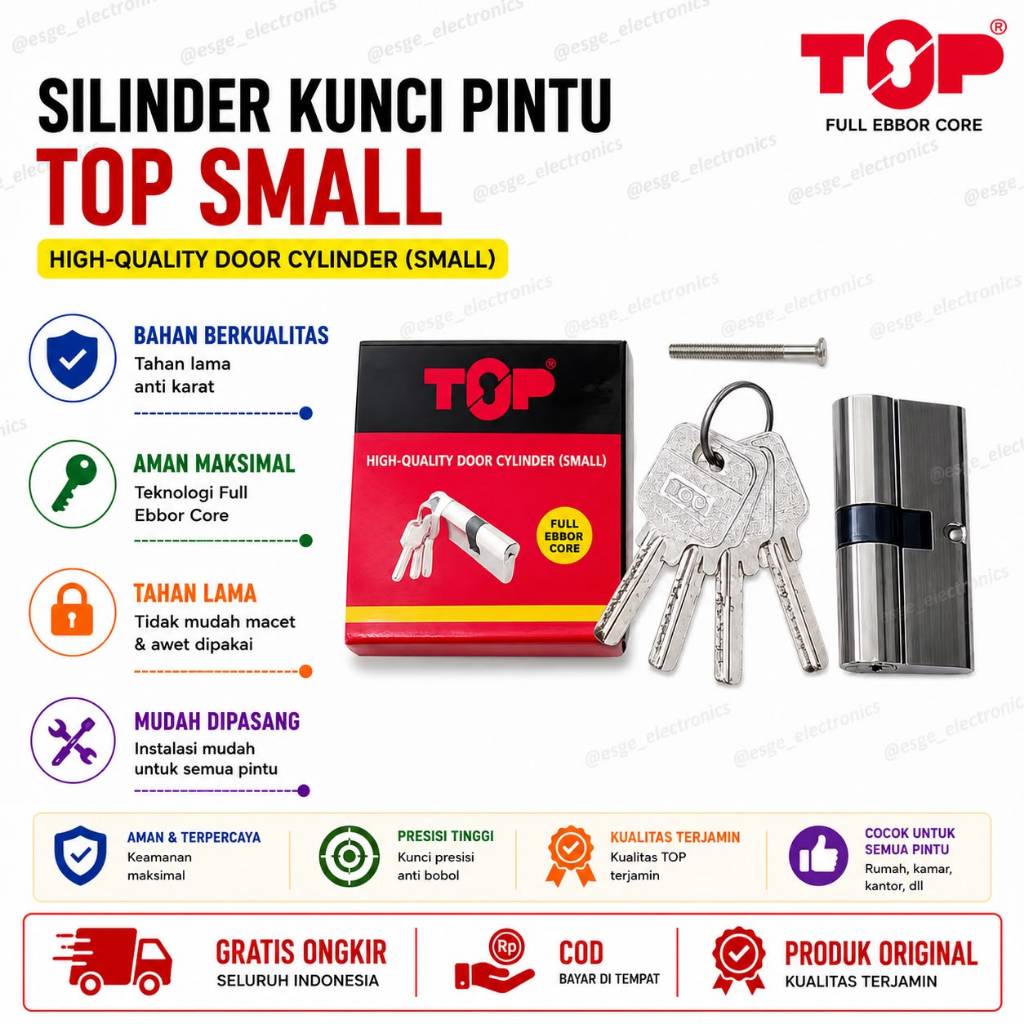 ORIGINAL SILINDER KUNCI KECIL TOP 4PCS ANAK KUNCI PINTU SET MEREK TOP KODAI GROUP SILINDER PINTU