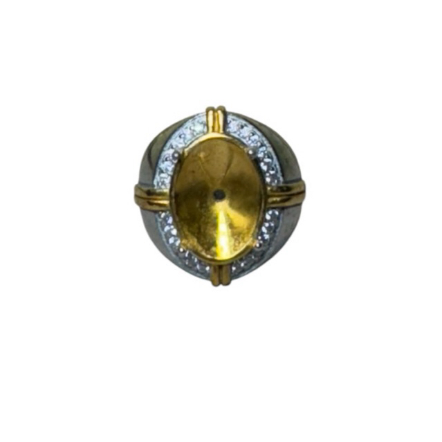 RA21 Ring cincin batu akik dan permata emban cangkang titanium