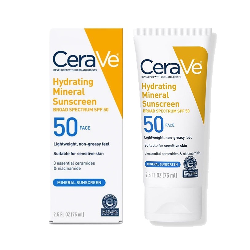 CeraVe Sunscreen 75ml/CeraVe Hydrating Mineral Sunscreen SPF 50