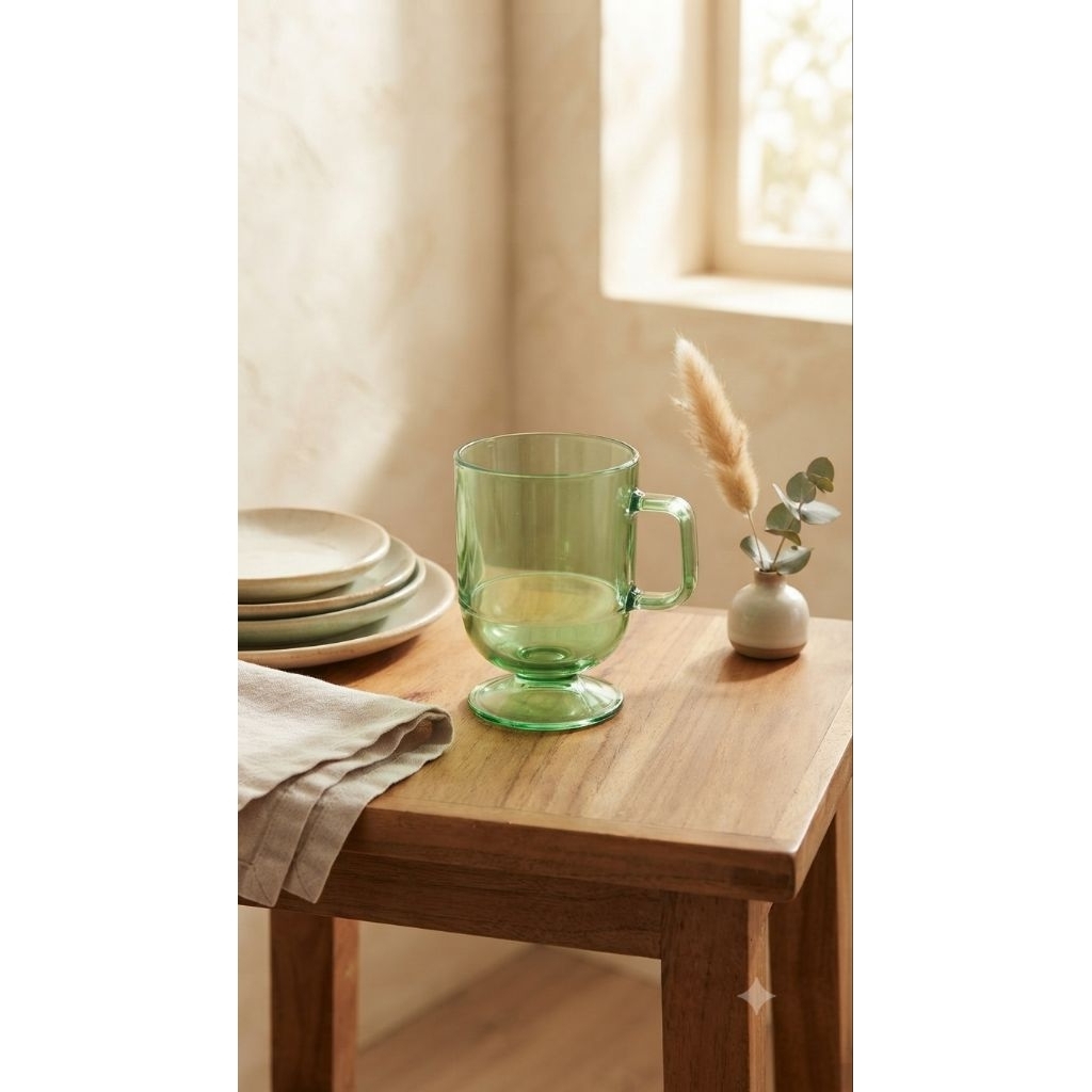 Tupperware Acrylic Deluxe Mug Green - cangkir kristal tupperware new @S