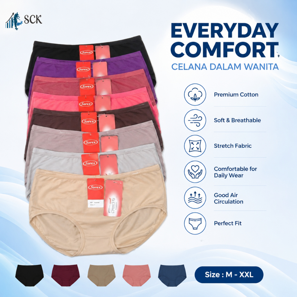 CD Wanita SOREX 2055 - 02504 Model Midi Maxi / Celana Extra Lembut Katun SOREX 2055 - sckmenwear GRO
