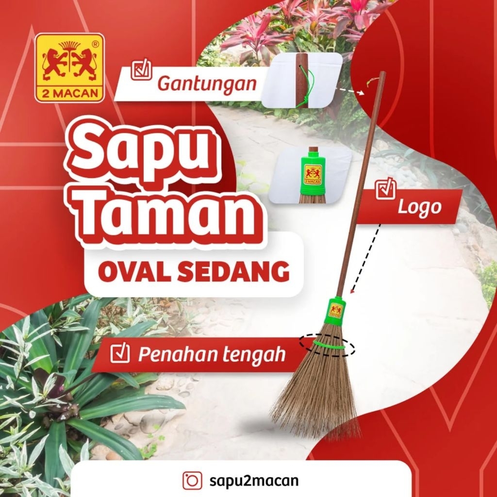 SAPU LIDI 2 MACAN ASLI / 2 MACAN ORI / ALAT KEBERSIHAN RUMAH TANGGA