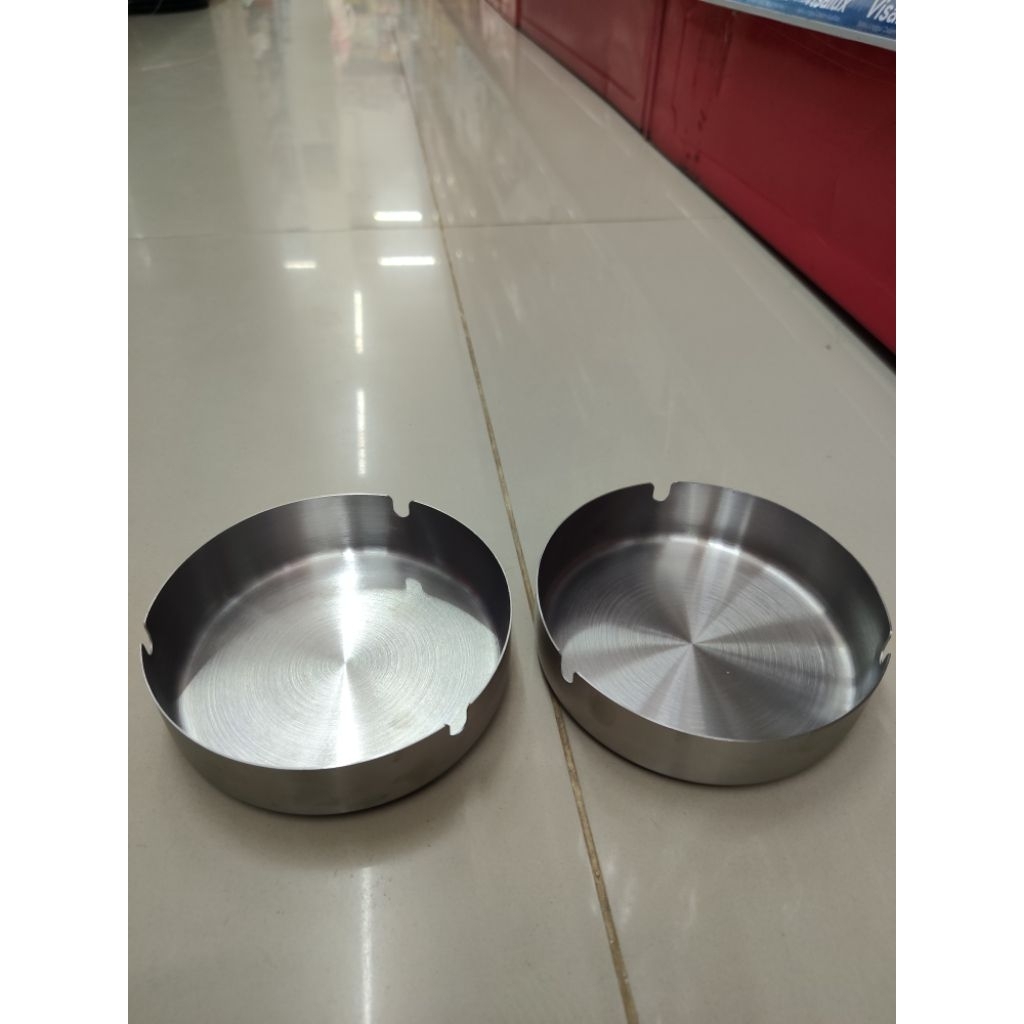 Asbak Rokok Stainless Steel Bulat Anti Karat | Tempat Abu Rokok Stainless(SSI-AB-H12S)