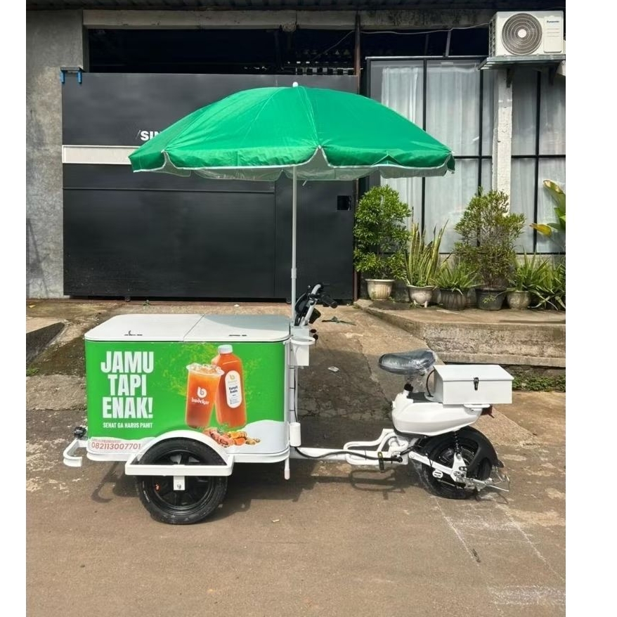 gerobak jamu keliling | gerobak kopi keliling | gerobak listrik keliling | gerobak custom