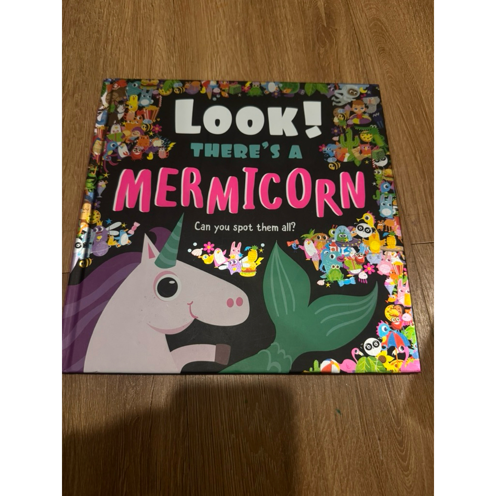 look there’s a mermicorn look there’s a pug english book preloved