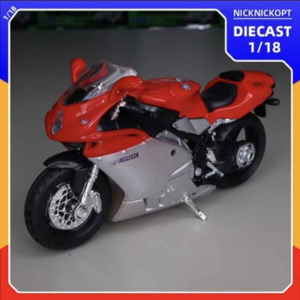 Diecast Welly 1:18 MV Agusta F4S Red
