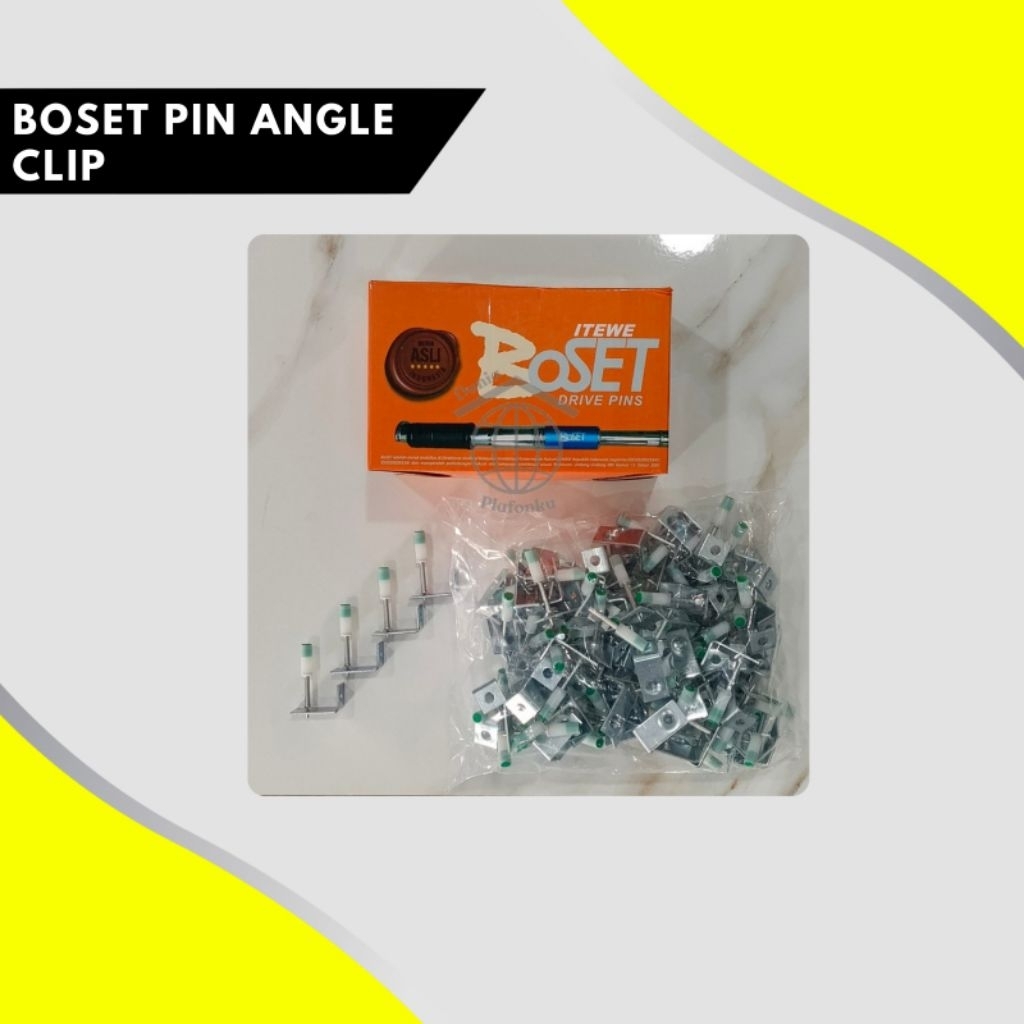 Boset PIN Angle Clip | boset angle klip | paku boset | boset drive pin angle clip | paku tembak beto