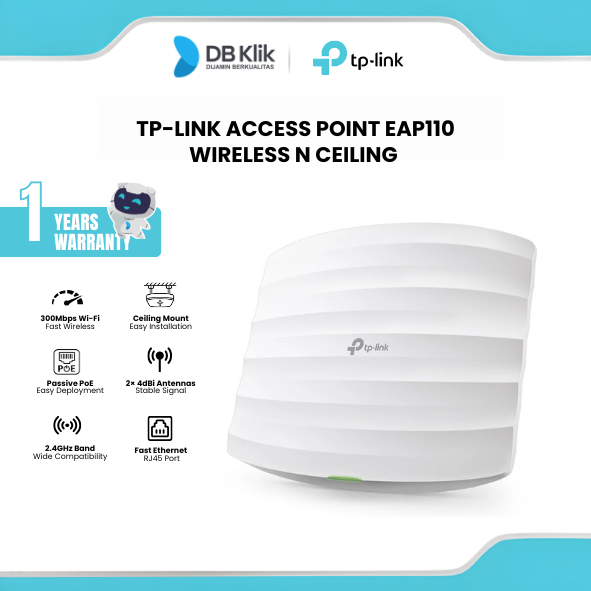 Tp-Link Access Point Tp Link Eap110 Wireless N Ceiling - Tplink Eap 110