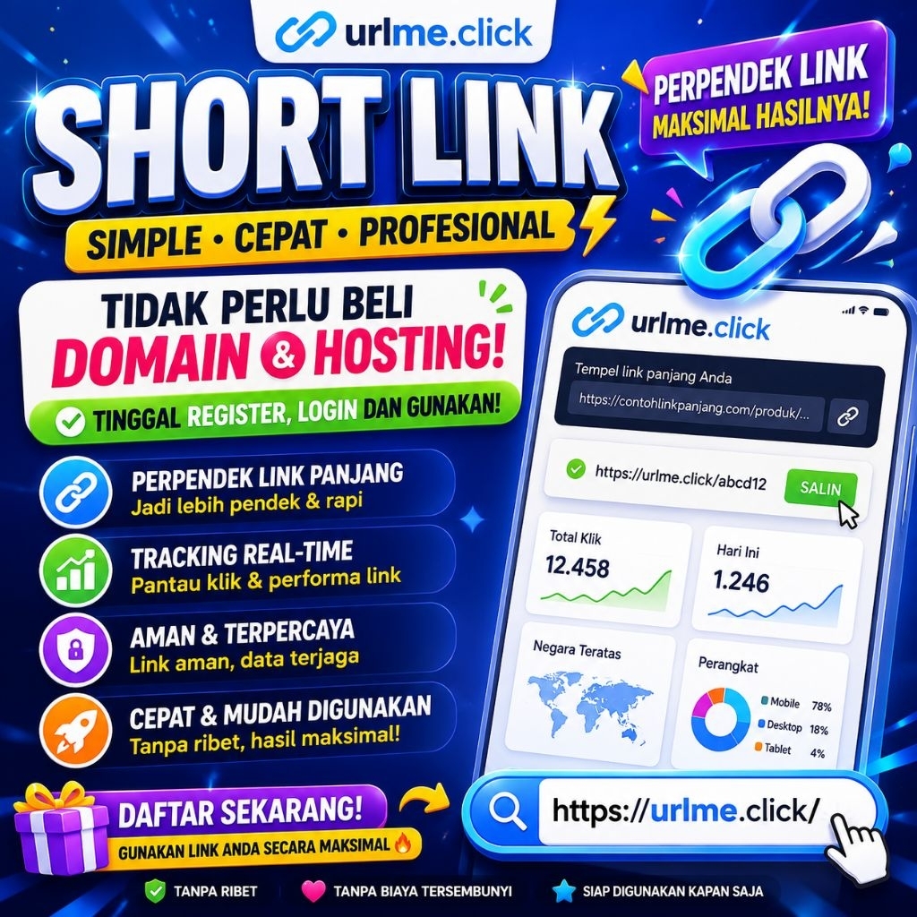 3 BULAN PREMIUM SHORTLINK - URLME.CLICK
