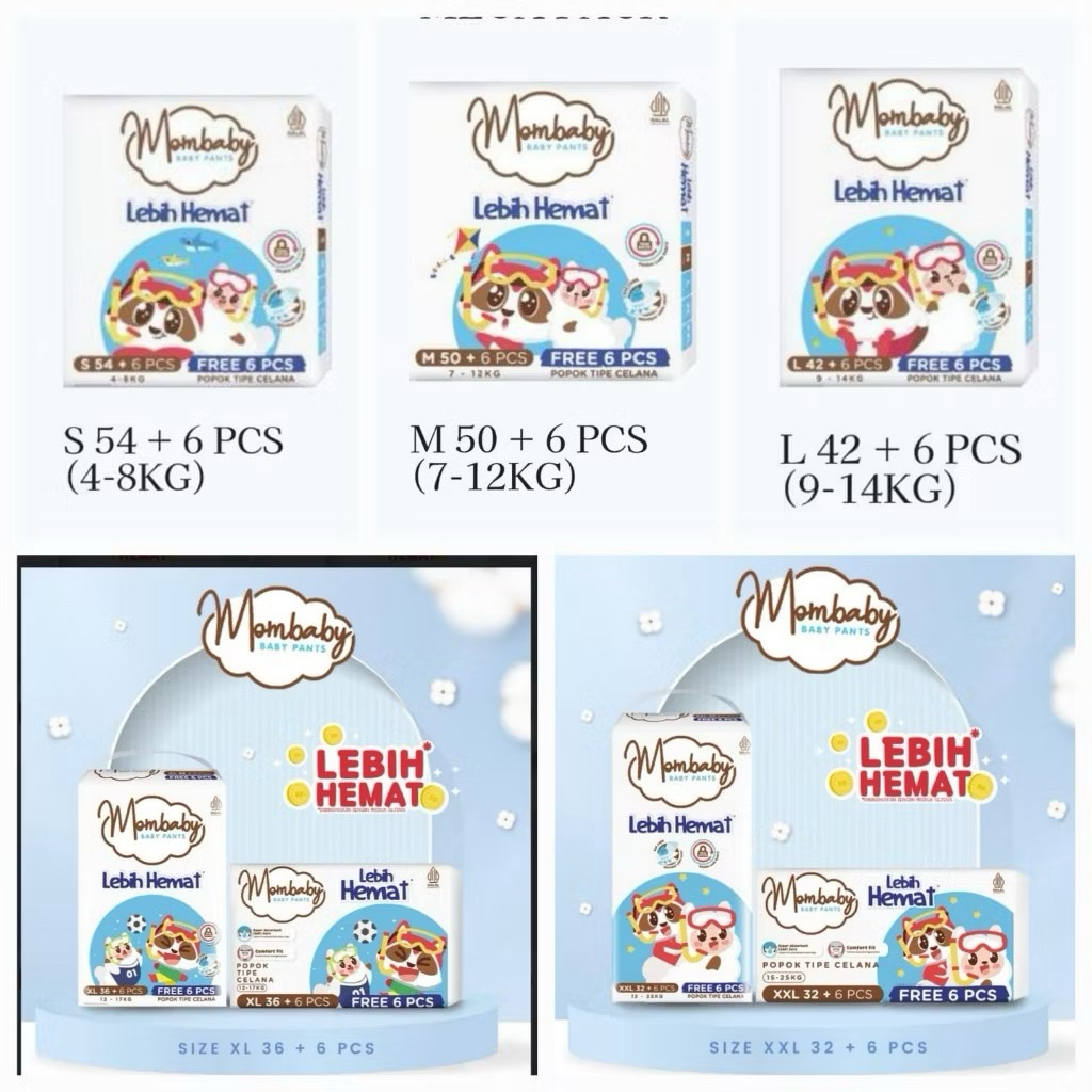 [1 BAL] Mombaby Pants MEGA PACK LEBIH HEMAT