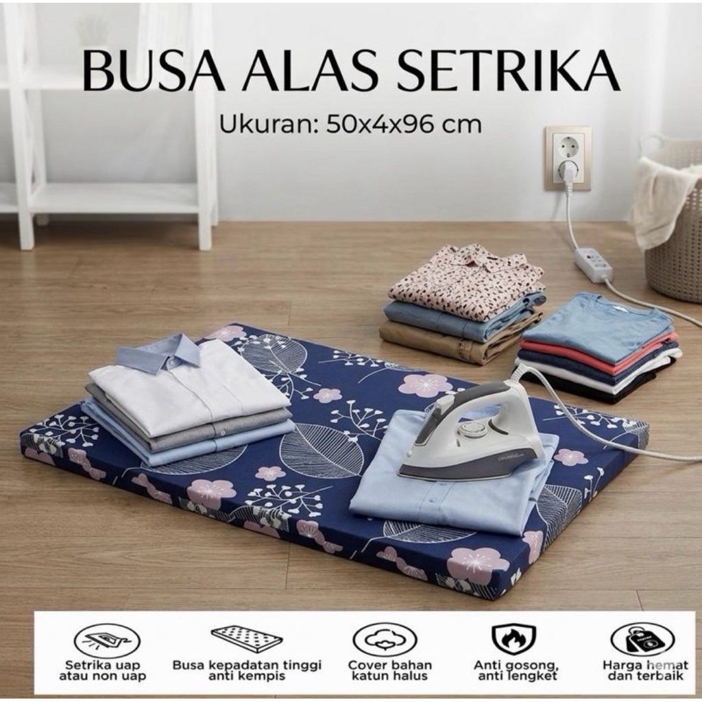 Busa Setrika Busa Alas Setrika Sarung Meja Setrika Alas Pelindung Setrika Alas Lantai Setrika Jok Le