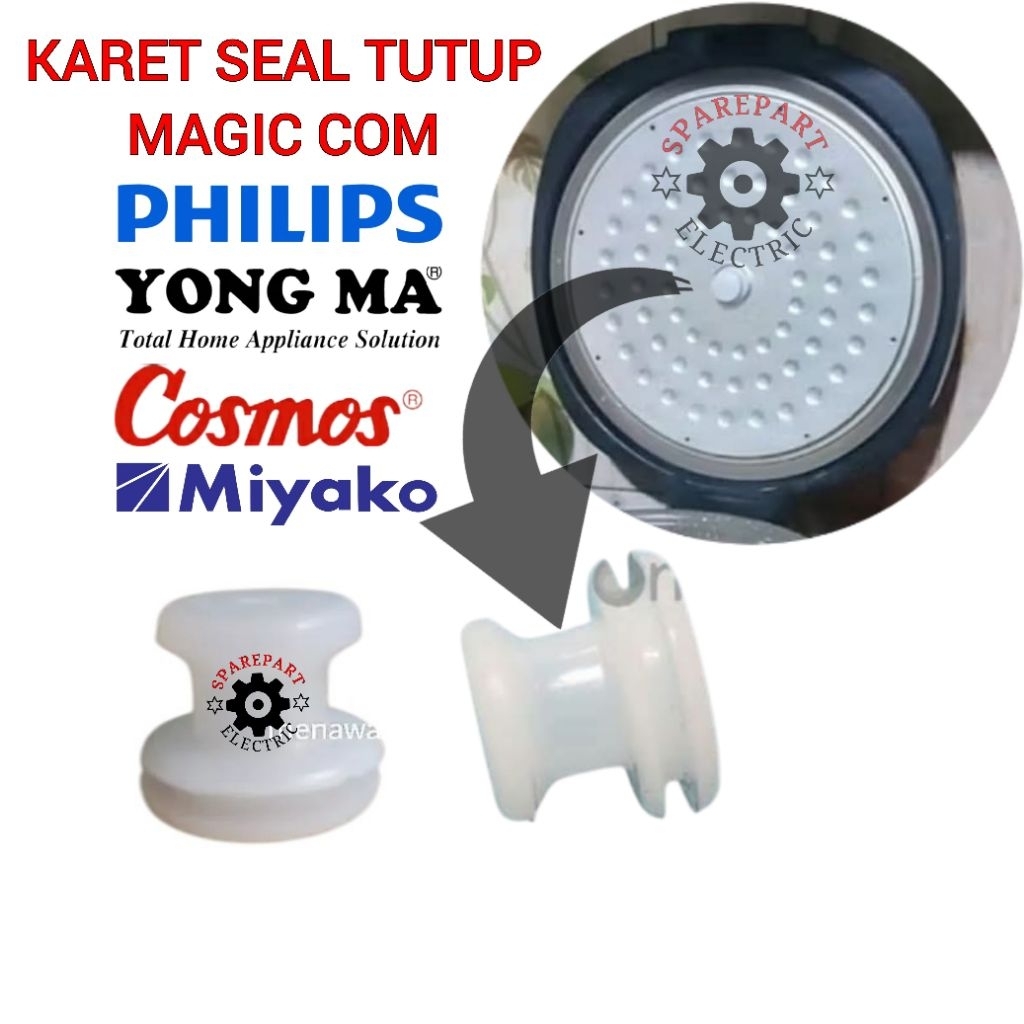 SEAL KARET PUTIH KECIL UNTUK TUTUP MAGIC COM PHILIPS DLL