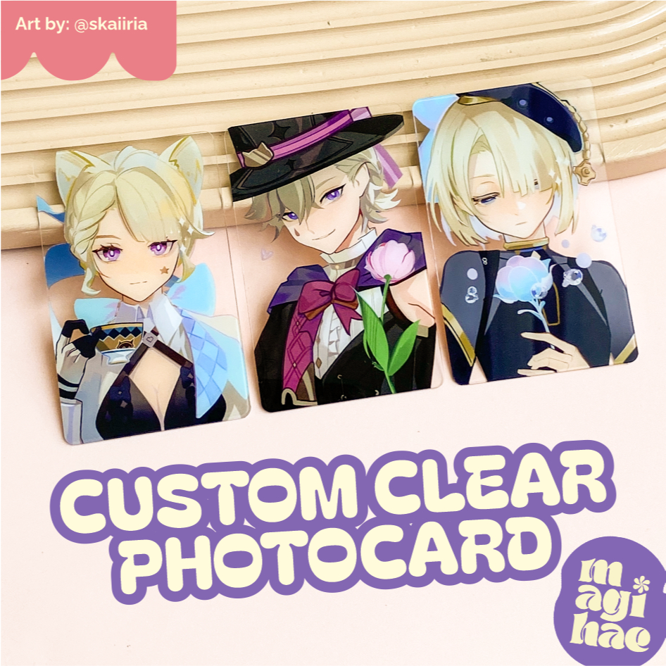 Custom Photocard Transparan | PVC Clear Custom