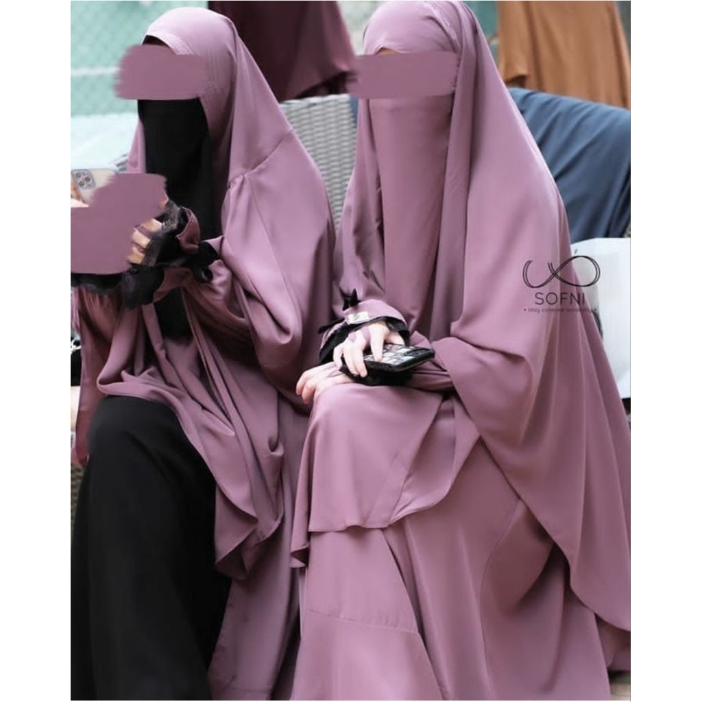BY SOFNI | GRADE B | RAINISSA KHIMAR NON PAD NON RAMPEL LAVENDER JUMBO