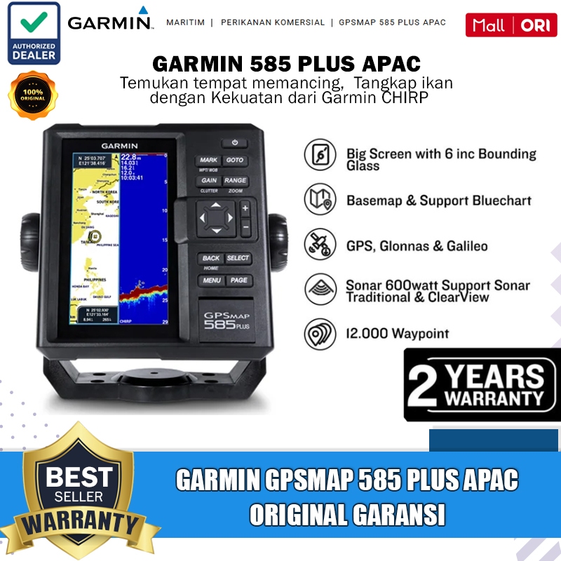 GARMIN Gpsmap 585 Plus Display Unit Only With GPS Internal GPSMap Monitor Navigasi Kapal Garmin 585P