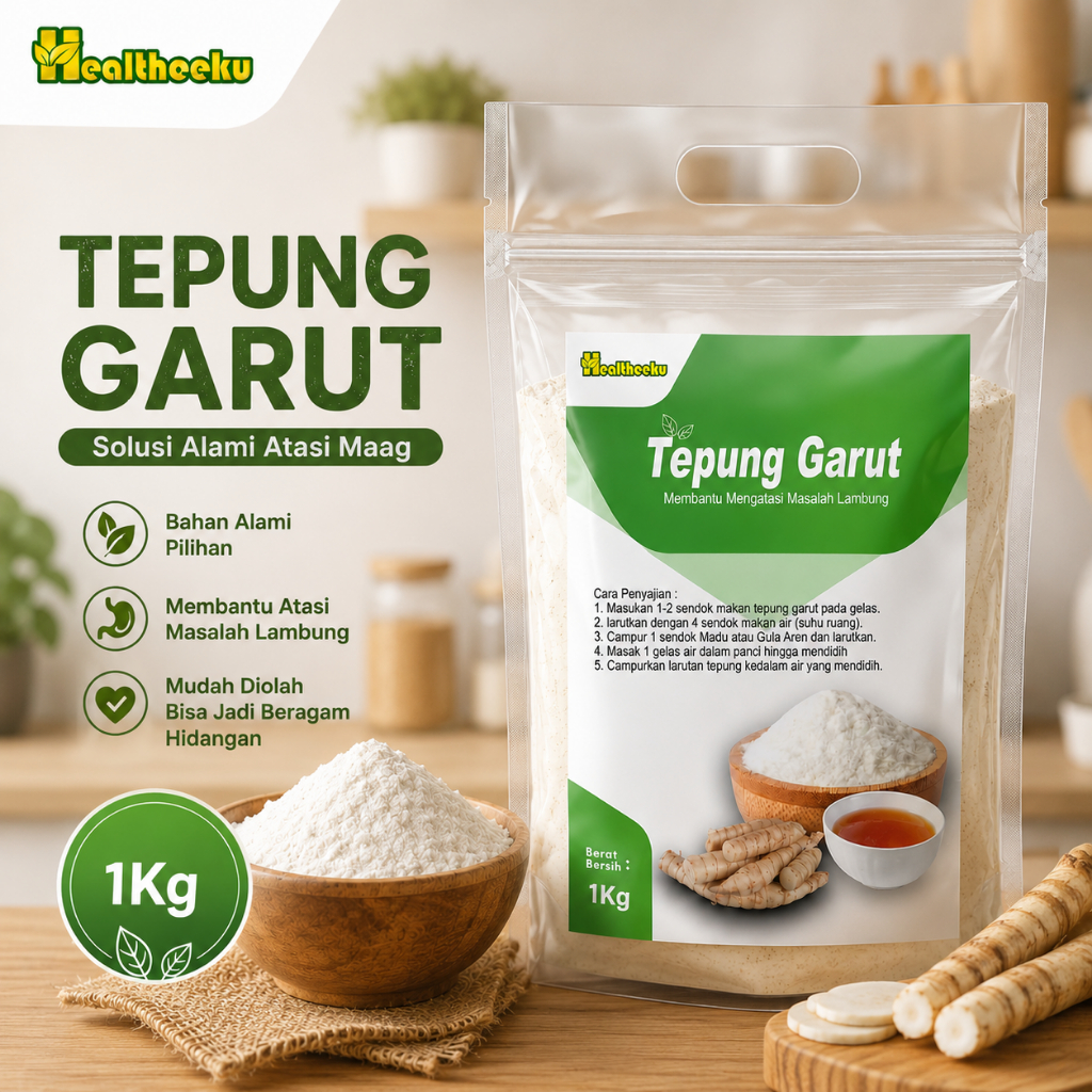 1kg PATI GARUT TEPUNG GARUT UNTUK ASAM LAMBUNG TEPUNG IRUT TEPUNG GARUT ASAM LAMBUNG