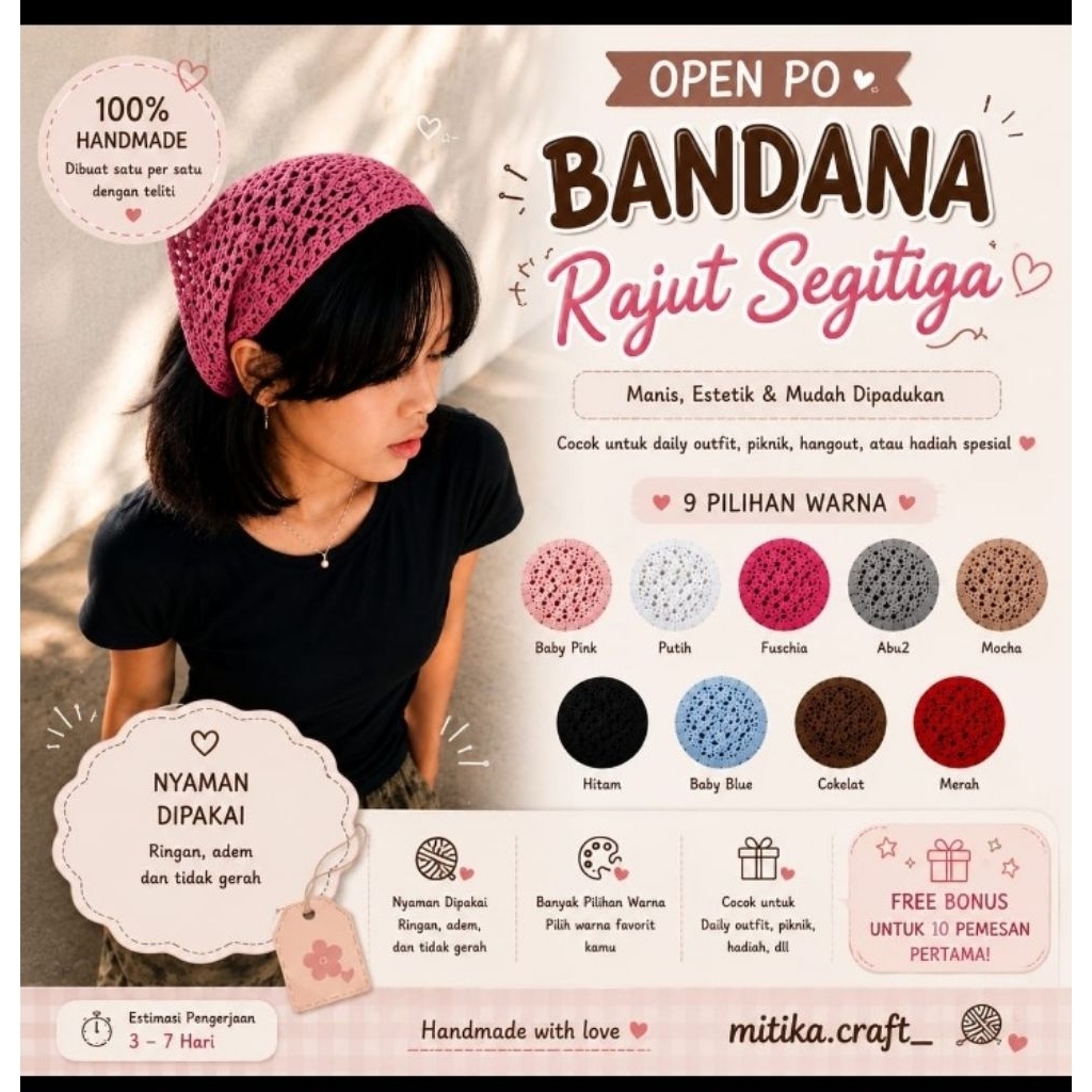 Bandana Rajut Segitiga