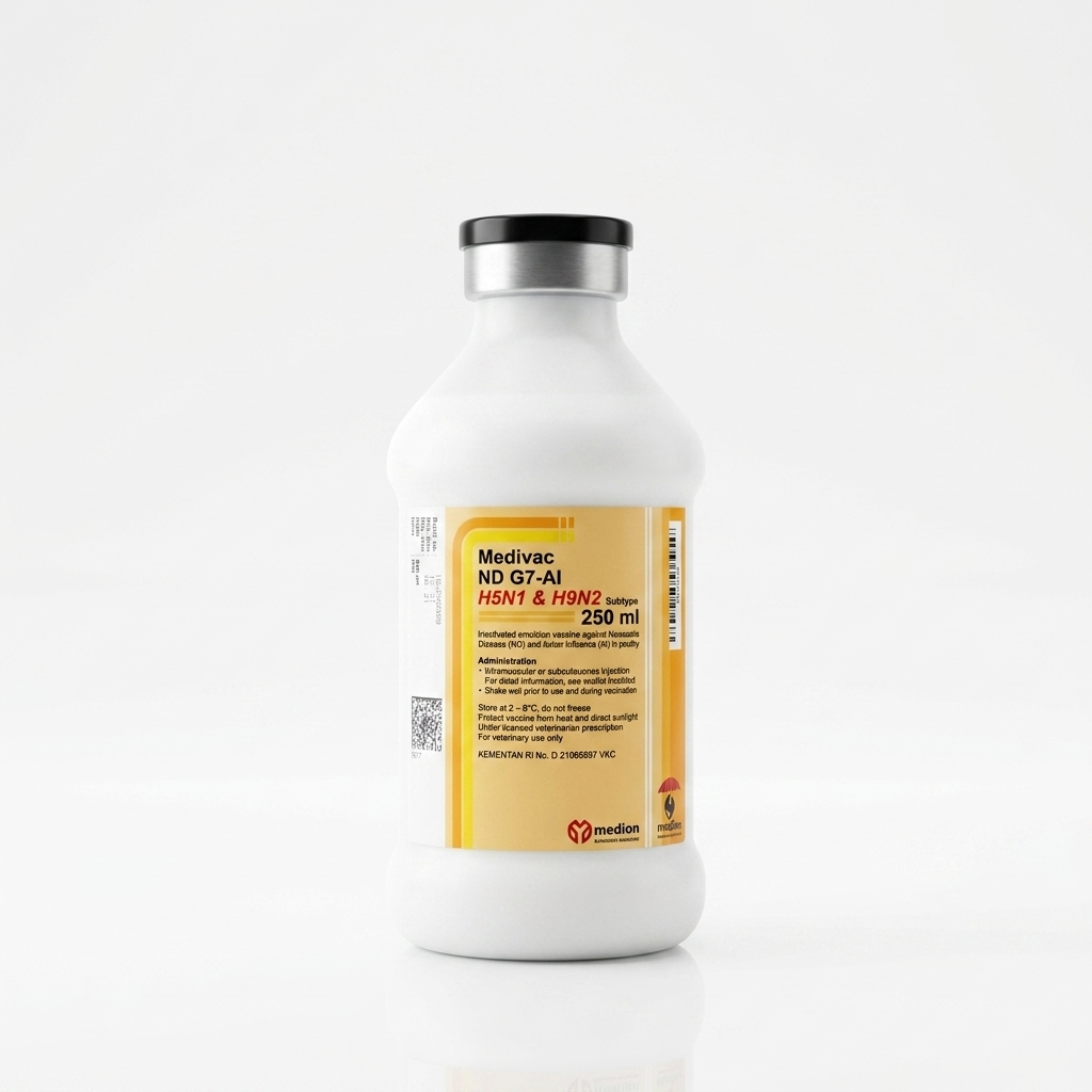 VAKSIN MEDIVAC ND G7 AI 250 ML - Dosis 500 Ekor Vaksin Ayam Mencegah Tetelo