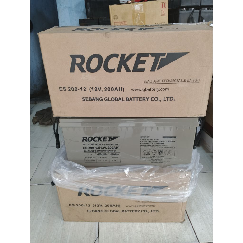 BATTERY VRLA ENER ROCKET 12VOLT-200AH / AKI VRLA 12V 200AH