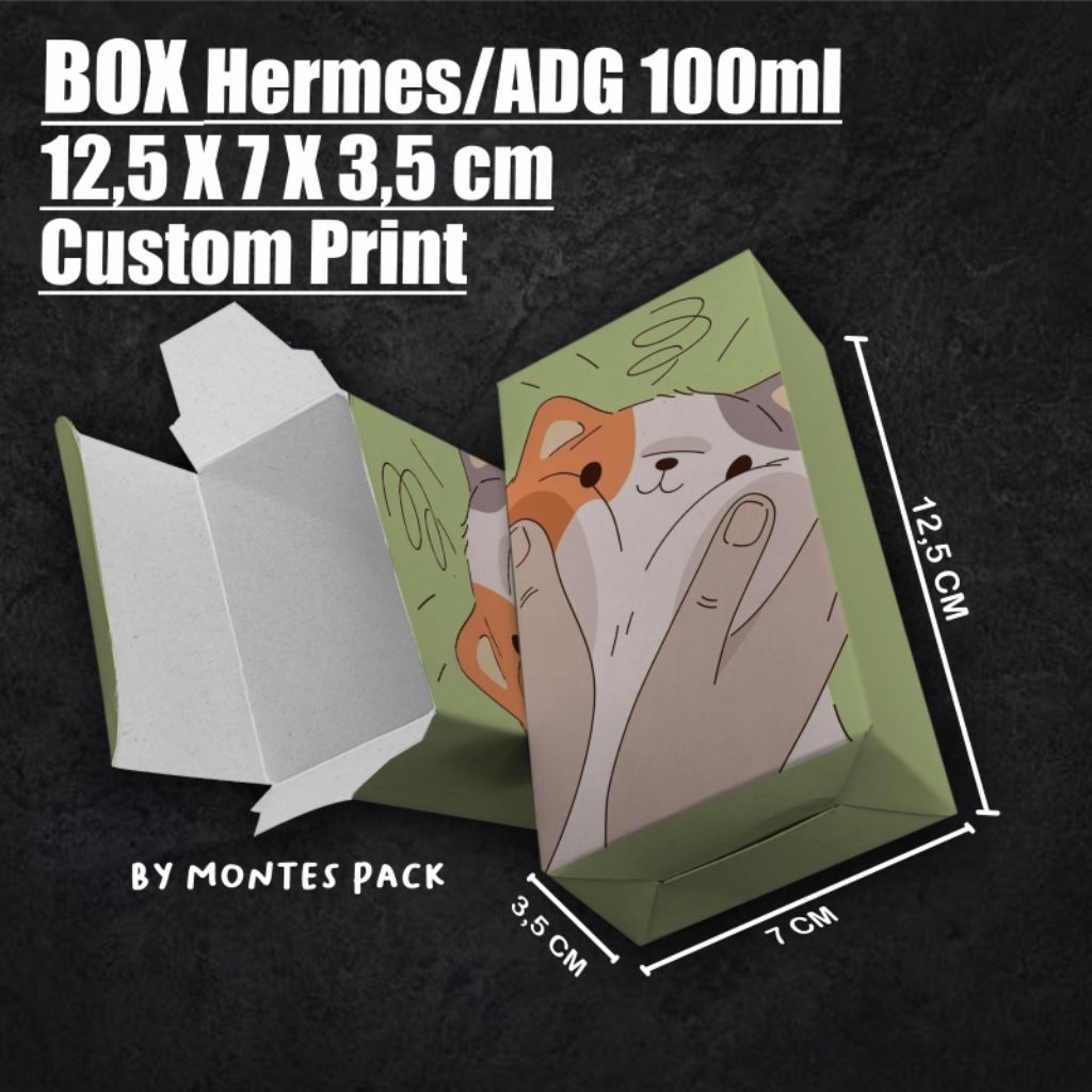 Box Parfum Custom  PIPIH 100ml / Kemasan Botol 12,5x7x3,5 / Box Packaging CUSTOM