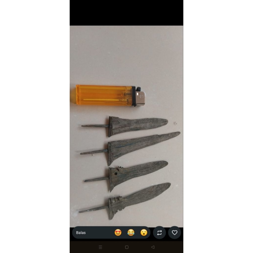 keris borongan jimatan sesuai foto bahan besi aji serat layak koleksi