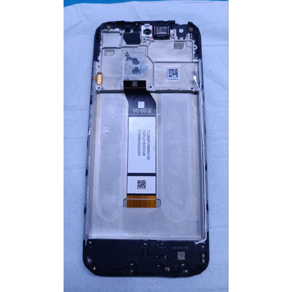 lcd redmi note 10 5G original copotan + frame + board bawah