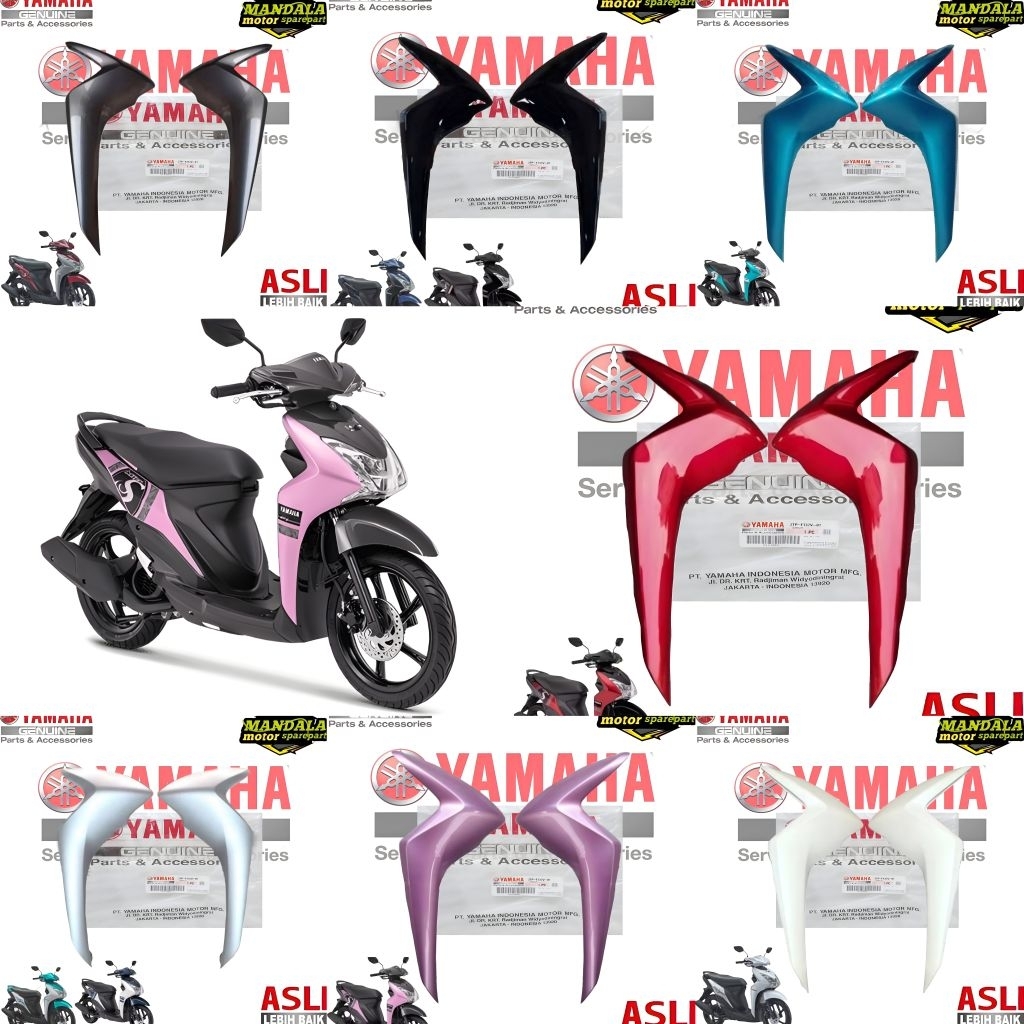 PANEL TEBENG SAYAP DEPAN MIO S 125 (2018-2019) KANAN KIRI ORIGINAL YAMAHA B3B-F835V-00 B3B-F835U-00