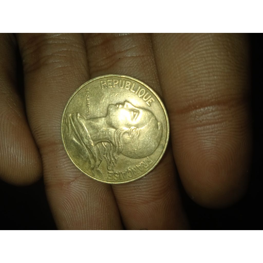 Koin kuno 20 Centimes dari Prancis