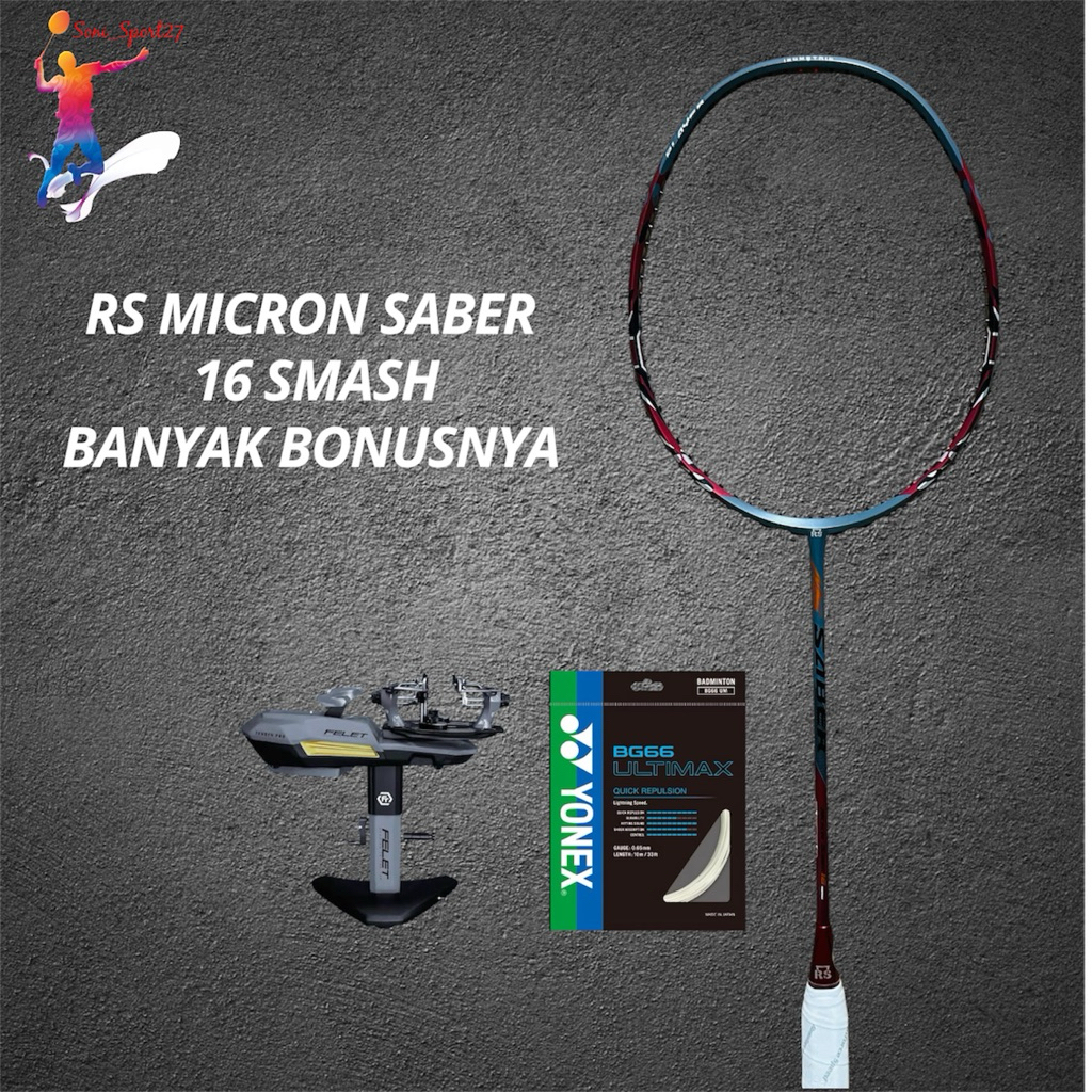RAKET BADMINTON RS MICRON SABER 16 SMASH
