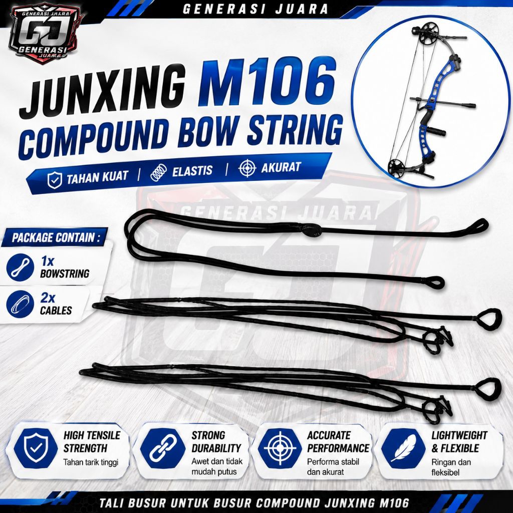 Bow String & Cables Junxing M106 | Tali Busur Panah Compound M106 | Replacement String Set