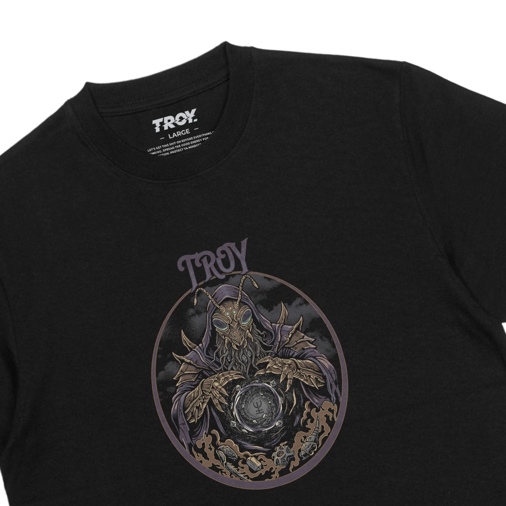 Troy Company T-shirt Black Grasshopper - Kaos Pria Lengan Pendek Hitam MTD 3655
