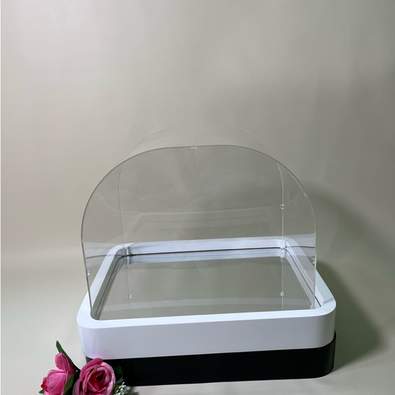 BOX HANTARAN RUSTIC SUDUT TUMPUL ALAS KACA ASLI/ BOX HANTARAN AKRILIK / BOX HANTARAN